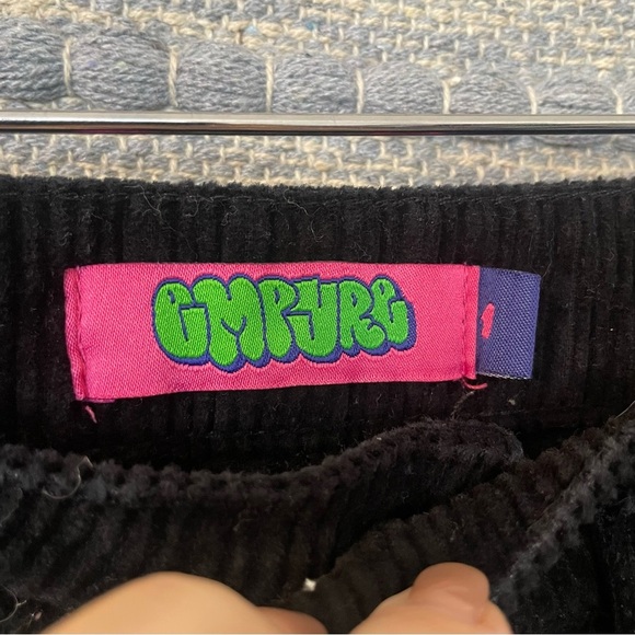 EMPYRE Tori 90s Black Corduroy Skate Pants Baggy Loose High Rise Y2K Women’s - Picture 6 of 7